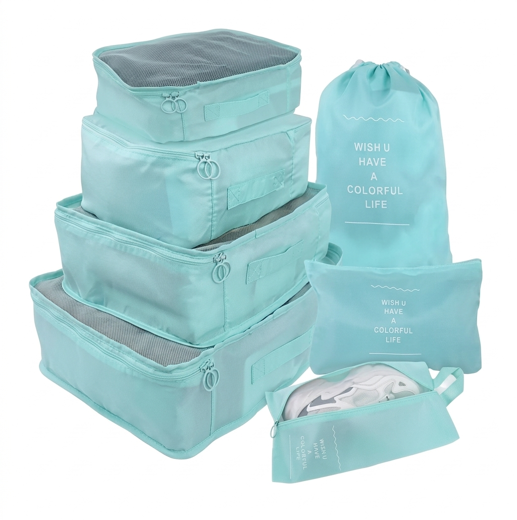 KIT DE BOLSAS PARA VIAJE X 7 PIEZAS