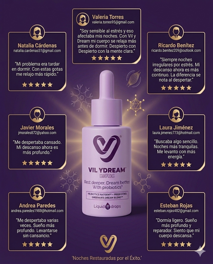 Vil YDream Biotic – Tratamiento Para El Sueño | En Gotas a Base de Probióticos y Productos Naturales |